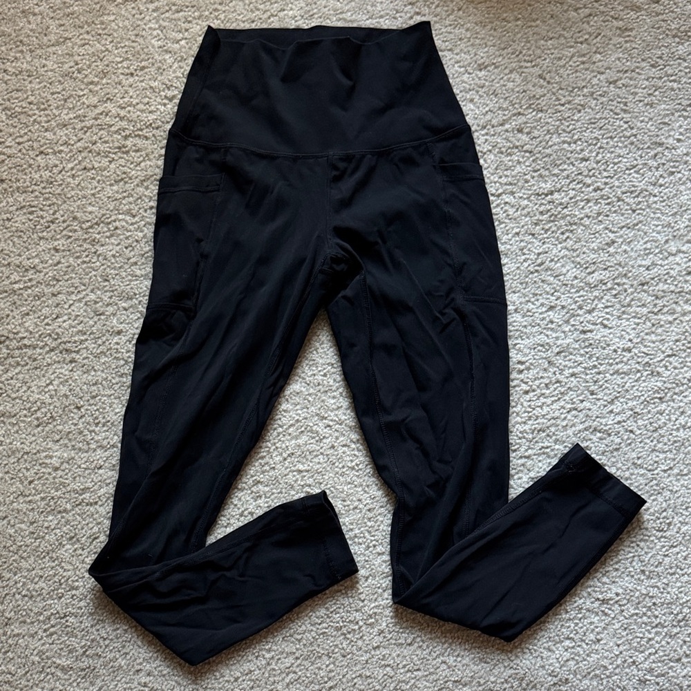 90 Degree By Reflex Black High-Waisted Leggings